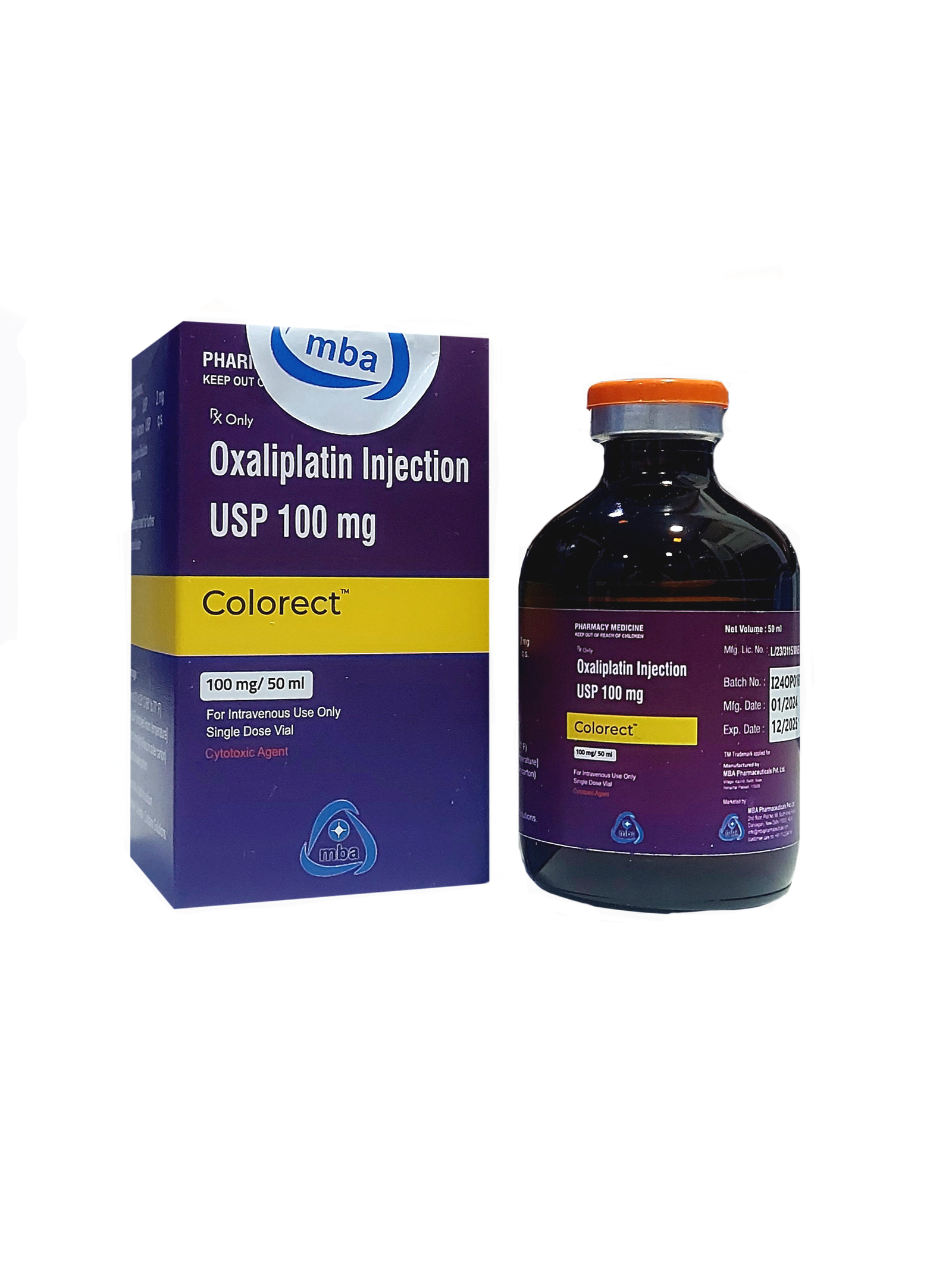 COLORECT  oxaliplatin100 mg injection